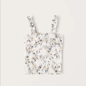 NWT Abercrombie All Over Smocked Wide Strap Cami